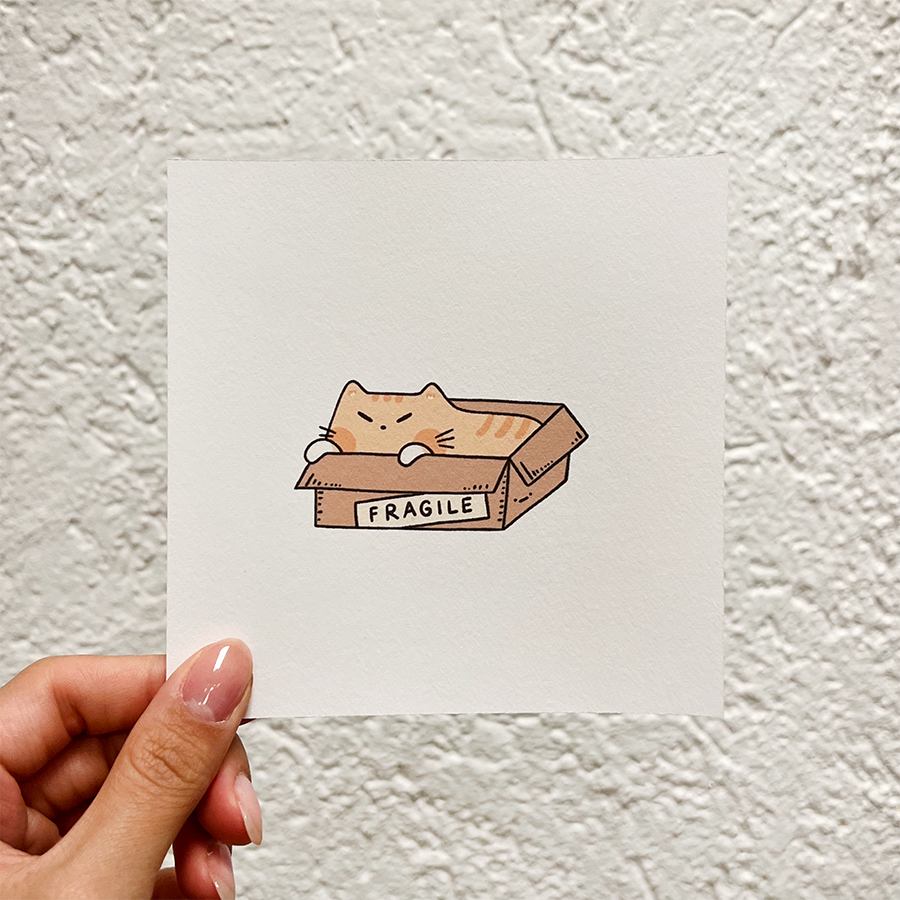 Fragile Cat Art Print