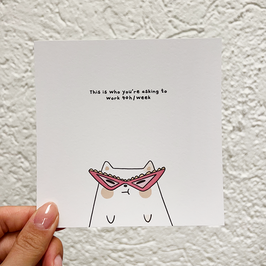 Too cool for work Frankie Art Print