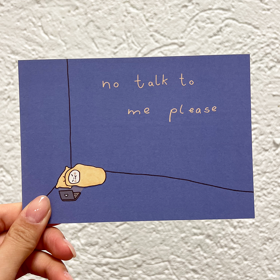 "No talk to me please" Frankie Art Print