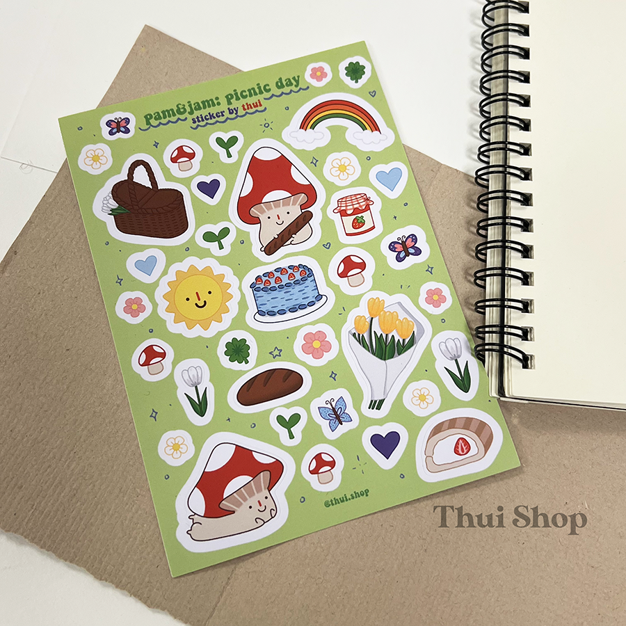 Pam & Jam Picnic day Sticker Sheet