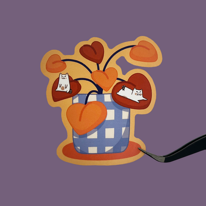 Frankies on plant Sticker