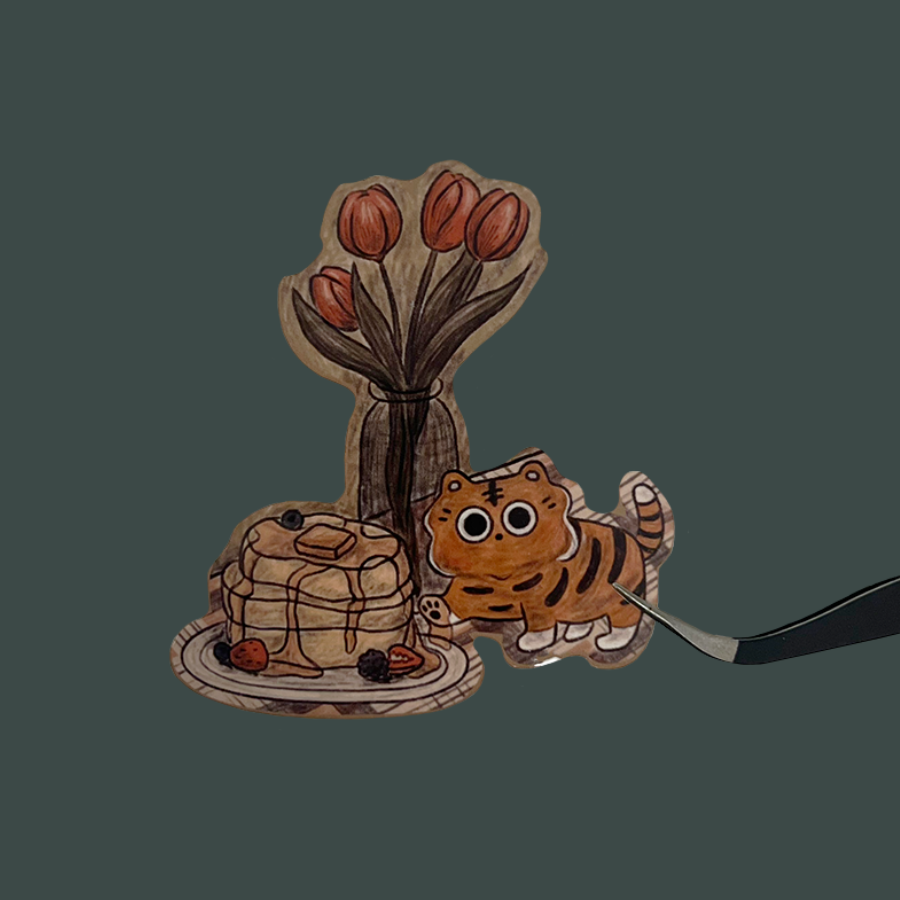 Pomelo with Pancakes Sticker