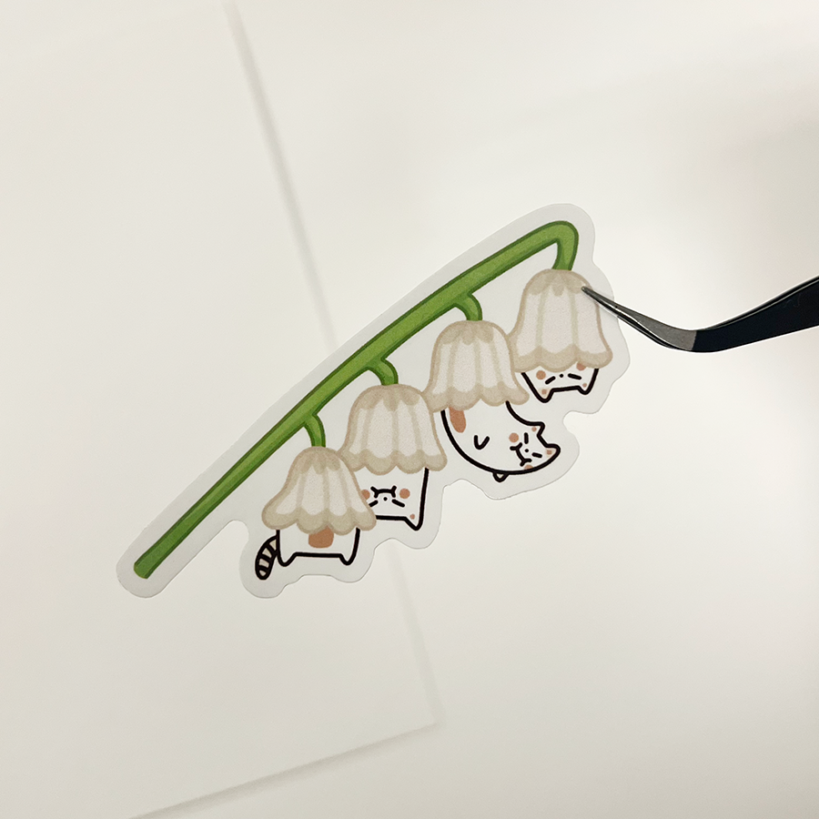 Lily of the valley Frankie Sticker