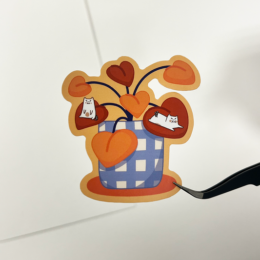 Frankies on plant Sticker