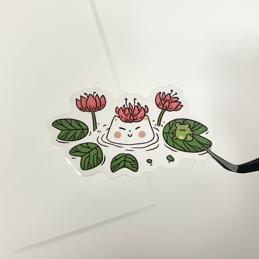 Water lily Frankie Sticker