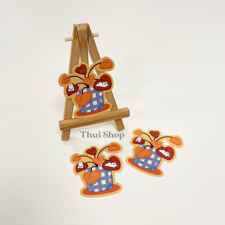 Frankies on plant Sticker