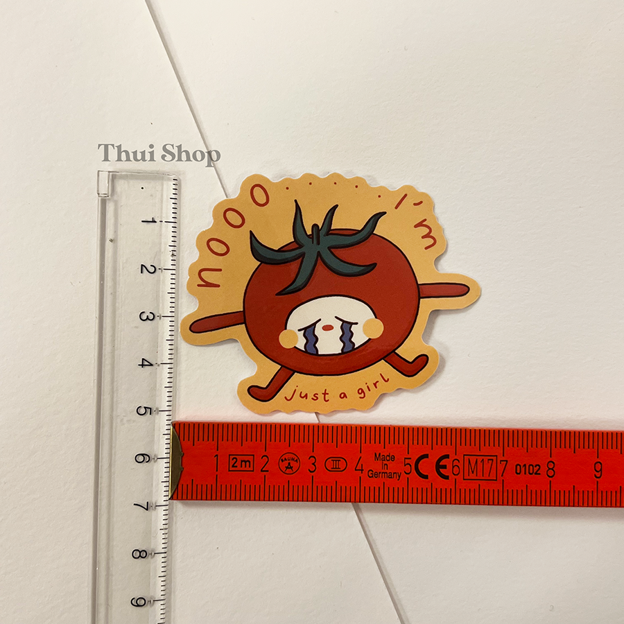 "Nooo.. I'm just a girl" Tom Sticker