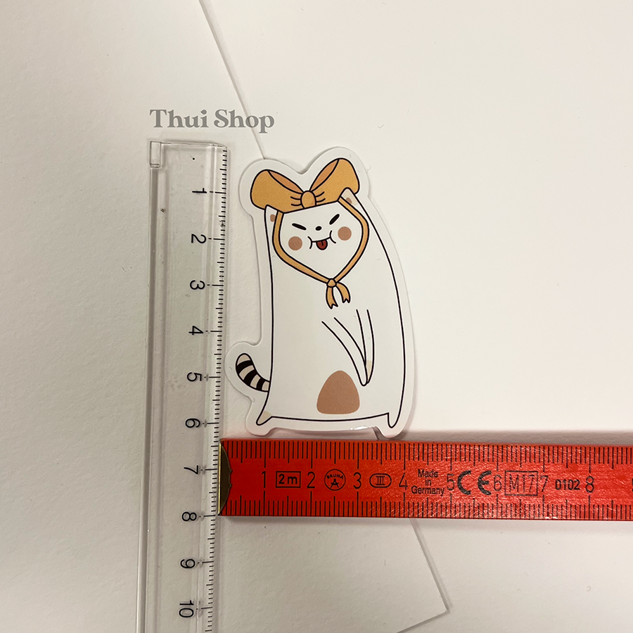 Frankie with a bow Sticker