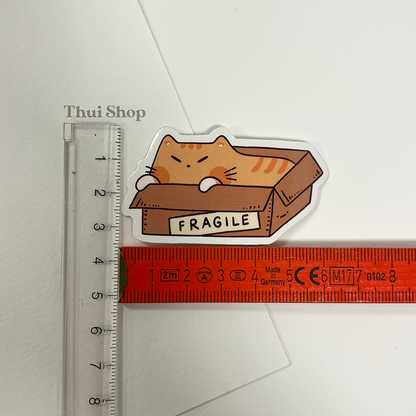 Fragile Cat Sticker