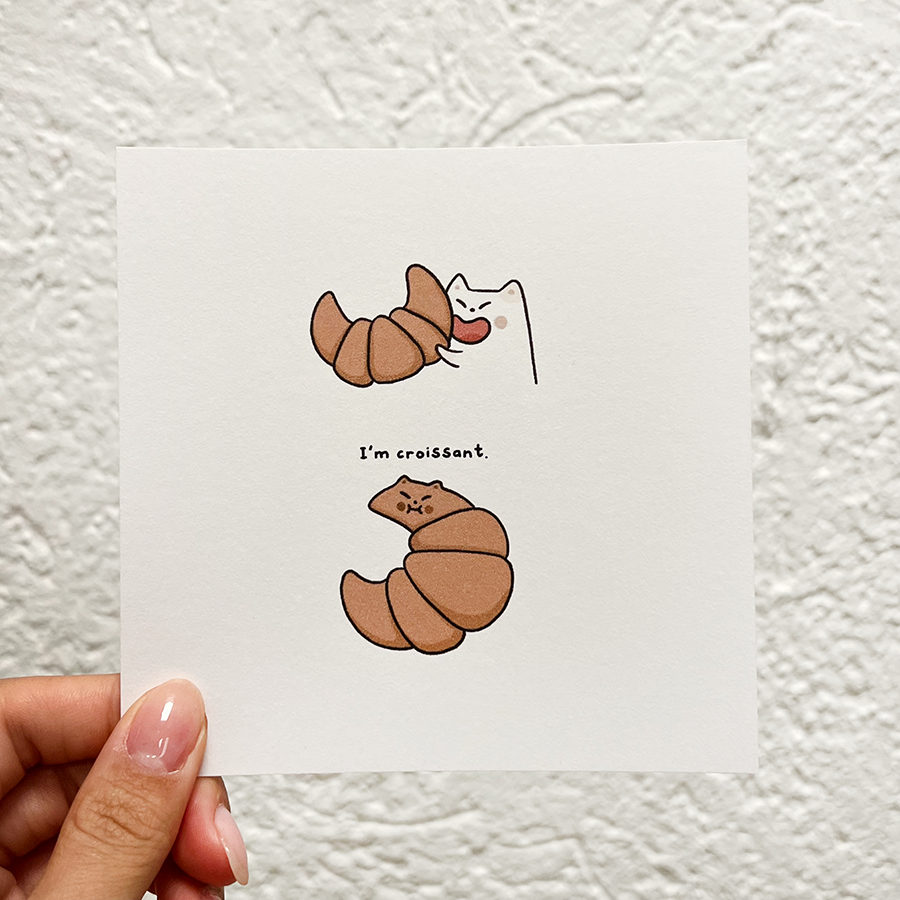 Croissant Frankie Art Print