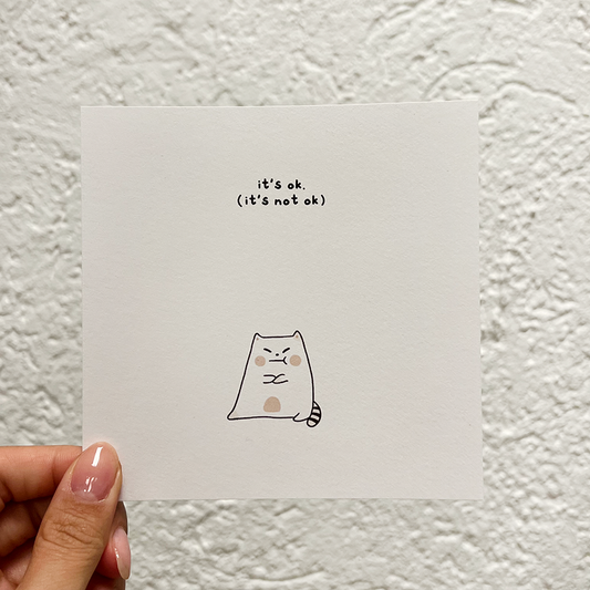 "It's ok, not ok" Frankie Art Print
