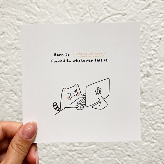 "Live, laugh, love" Frankie Art Print