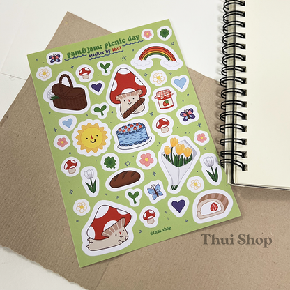 Pam & Jam Picnic day Sticker Sheet