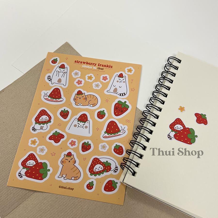 Strawberry Frankie Sticker Sheet