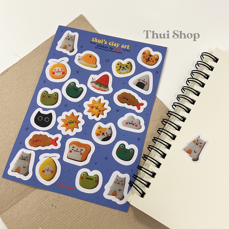 Thui's Clay Art Sticker Sheet
