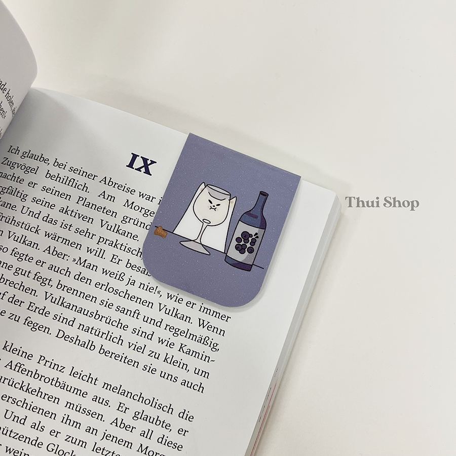 Wine Frankie Magnetic Bookmark