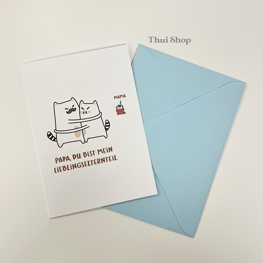 "Papa, Lieblingselternteil" Frankie Greeting Card
