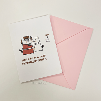 "Mama, Lieblingselternteil" Frankie Greeting Card