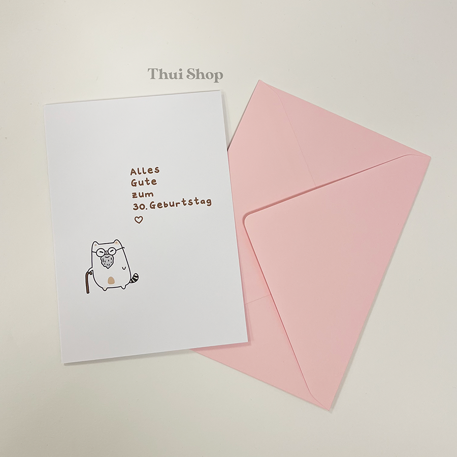 "Alles Gute zum 30. Geburtstag" Frankie Greeting Card