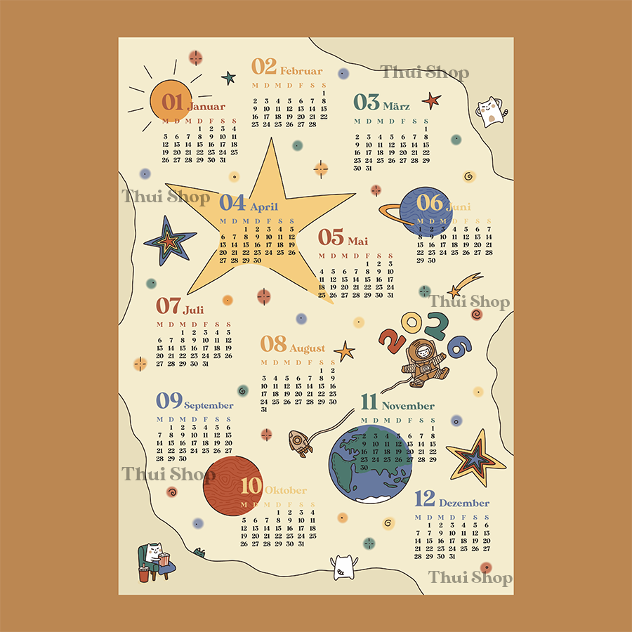 2026 Calendar Poster