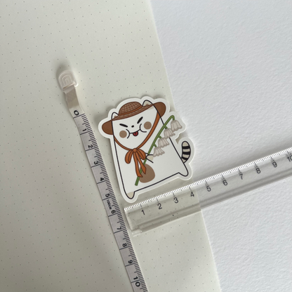 Frankie with Sun Hat Sticker