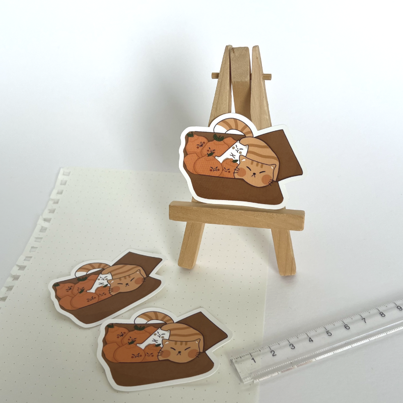 Frankie & Hallabong Cat Sticker