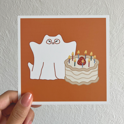 Frankie as birthday ghost Art Print