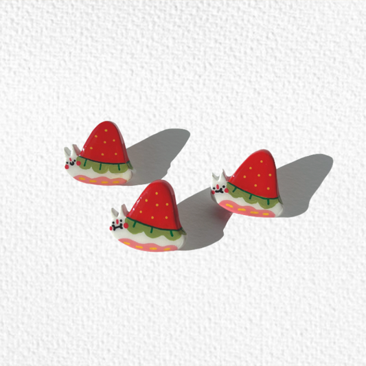 Strawberry Snail Pin