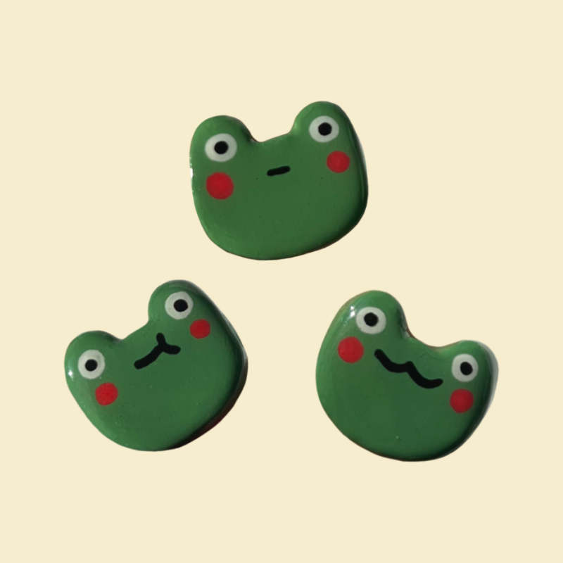 Dark Green Frog Pin