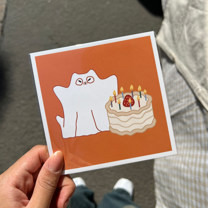 Frankie as birthday ghost Art Print