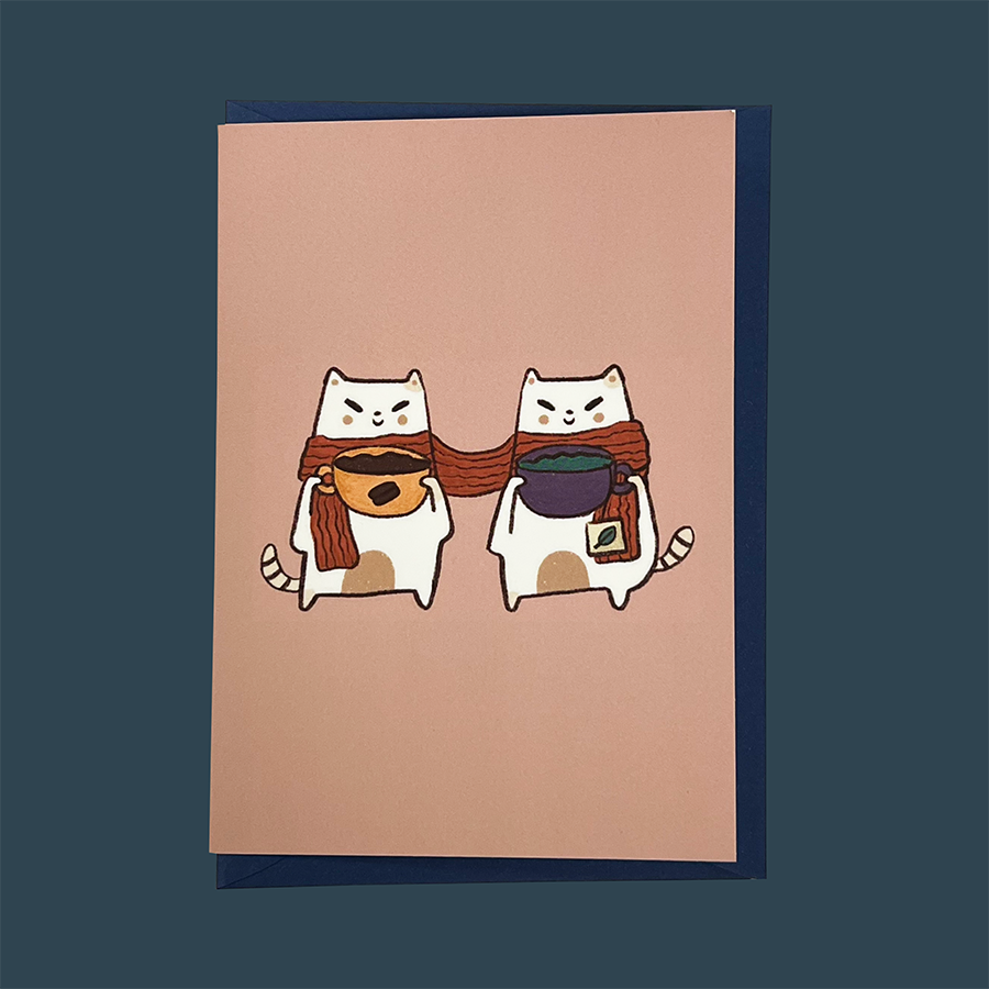 Tea & Coffee Frankie Greeting Card