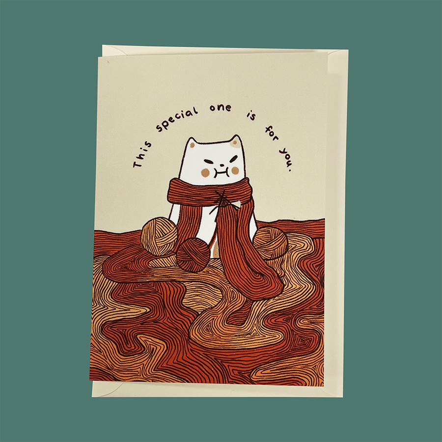 "This special one is for you" Knitting Frankie Greeting Card