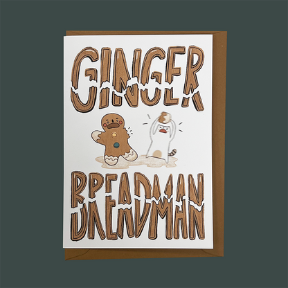 Gingerbreadman Christmas Frankie Greeting Card