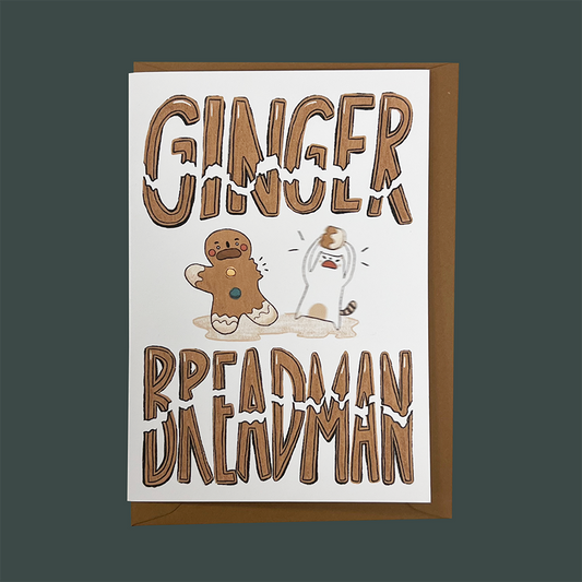 Gingerbreadman Christmas Frankie Greeting Card