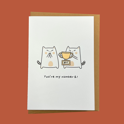 "You're my number 1" Frankie Greeting Card