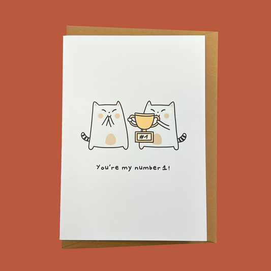 "You're my number 1" Frankie Greeting Card