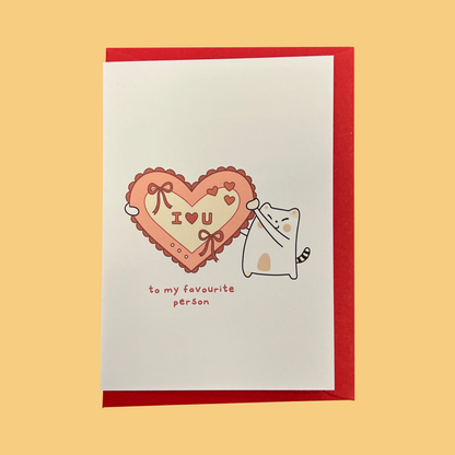 "To my favourite person" Frankie Greeting Card