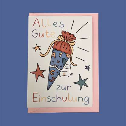 Einschulung Frankie Greeting Card