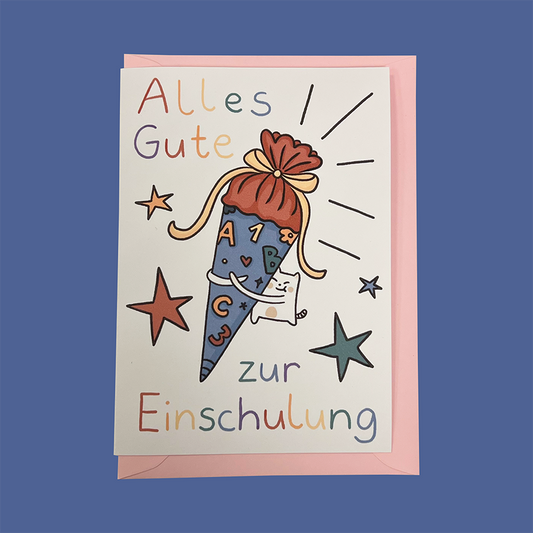 Einschulung Frankie Greeting Card