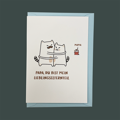 "Papa, Lieblingselternteil" Frankie Greeting Card