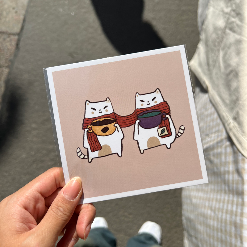 Tea & Coffee Frankie Art Print