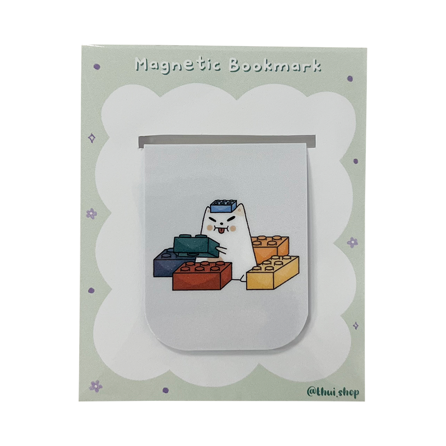 Frankie with bricks Magnetic Bookmark