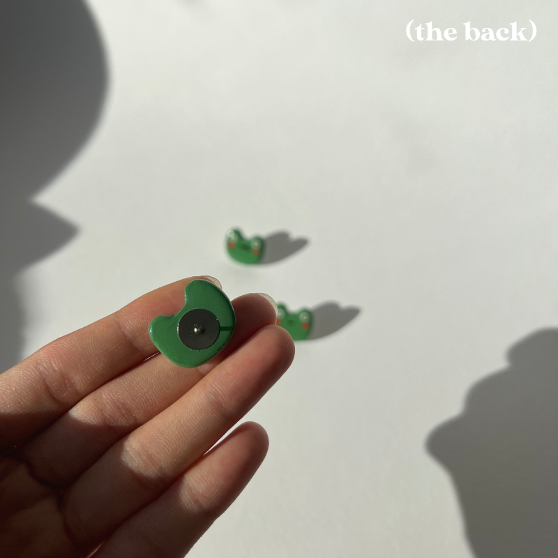 Dark Green Frog Pin