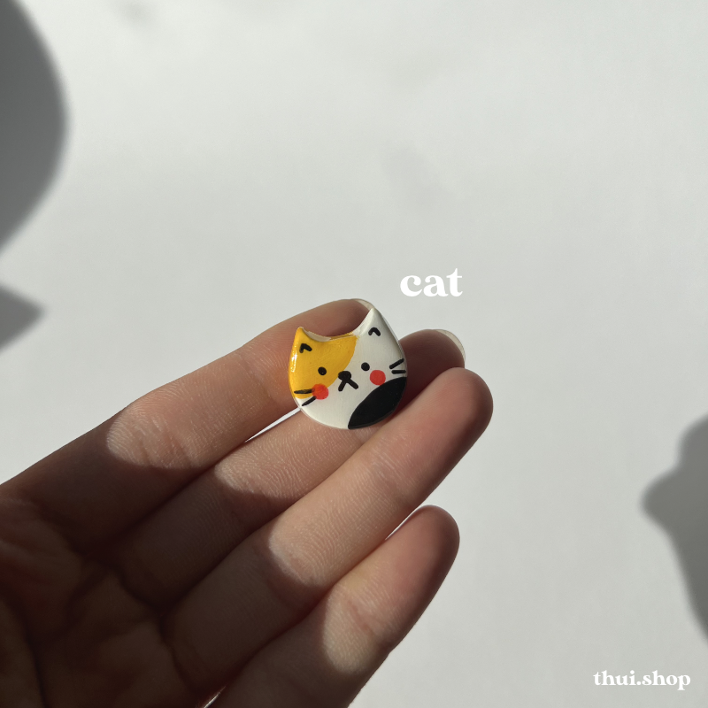 Cat Clay Pin