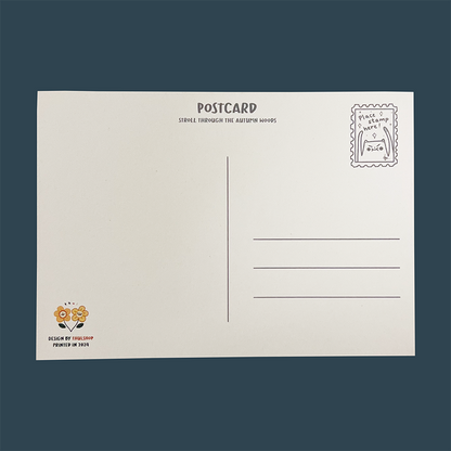 Stroll through the autumn woods Post Card