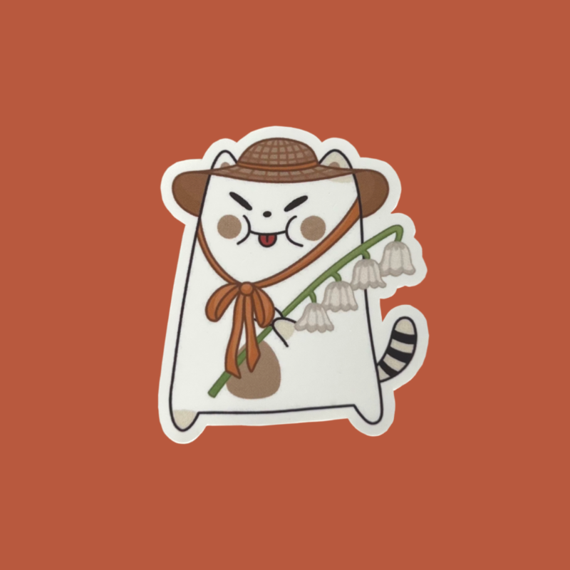 Frankie with Sun Hat Sticker