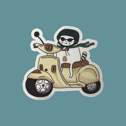 Frankie on Moped Sticker