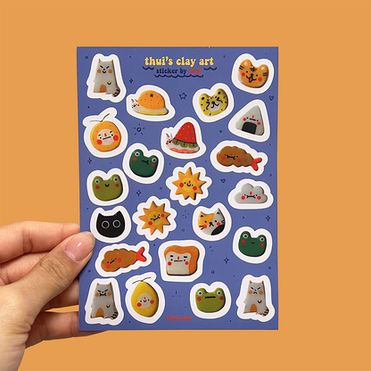 Thui's Clay Art Sticker Sheet