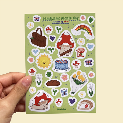 Pam & Jam Picnic day Sticker Sheet
