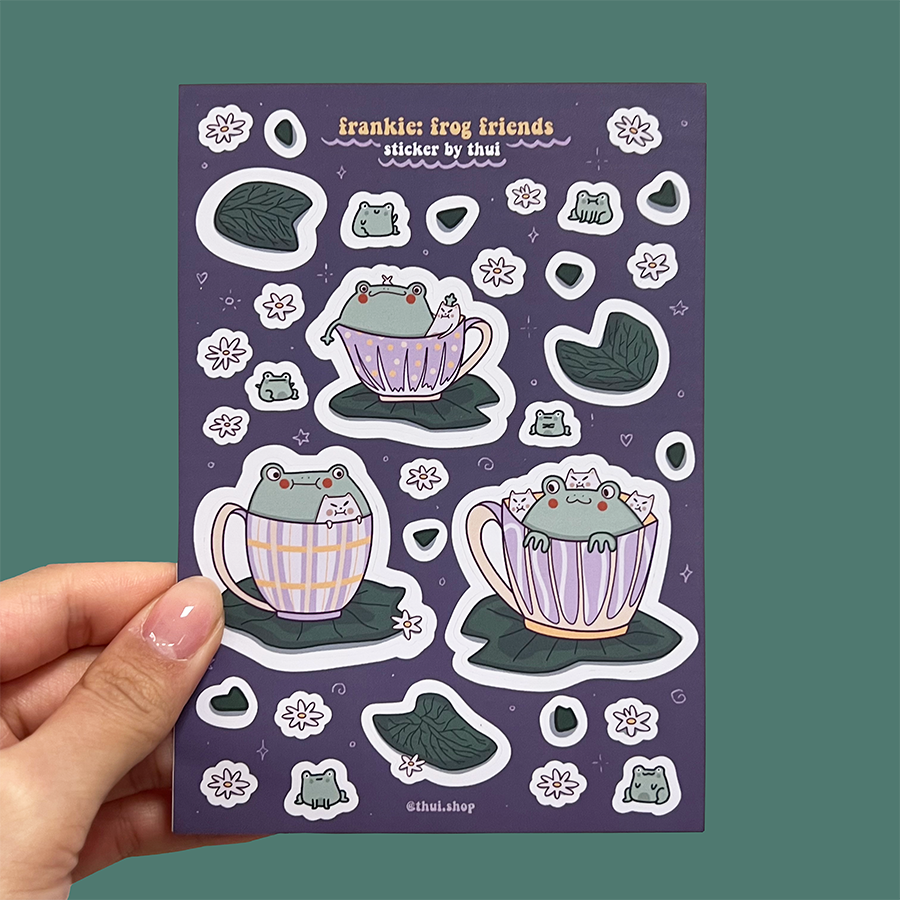 Frankie: Frog Friends Sticker Sheet